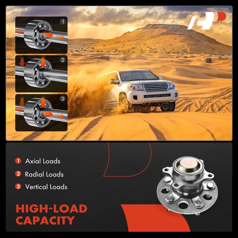 A-Premium 2 x Rear Wheel Bearing and Hub Assembly with
