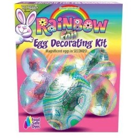 Easter Unlimited Rainbow Foil Easter Egg Decorating Kit – 12 Colorful Foil Sheets with...