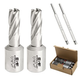 S&F STEAD & FAST Annular Cutter Set, 2-pc, 7/16" Diameter x 1" Depth of Cut for Magnetic Drill Press