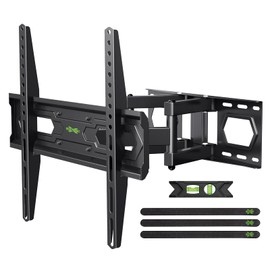 USX MOUNT TV Wall Mount for 32-70 inch Flat Screen/LED/4K up to 110lbs, Full Motion TV Mount Bracket with Swivel & Tilt Articulating Dual Arms, Max VESA 400x400mm, Fits 12/16" Wood Studs