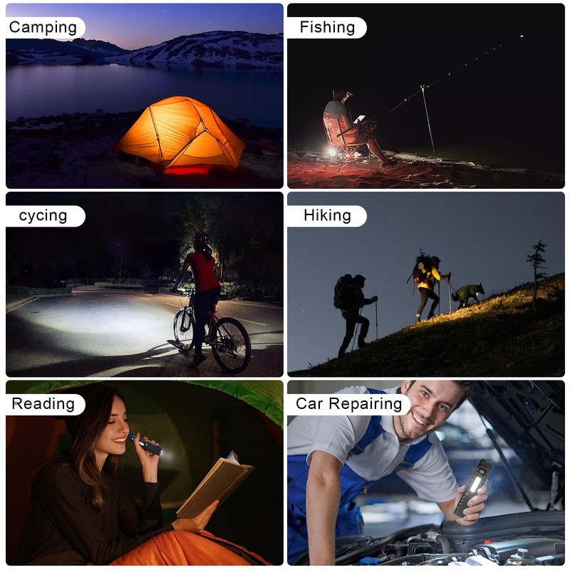 Ciwuzxs EDC Tactical Flashlight DT007, Compact 7 Mode Pocket LED