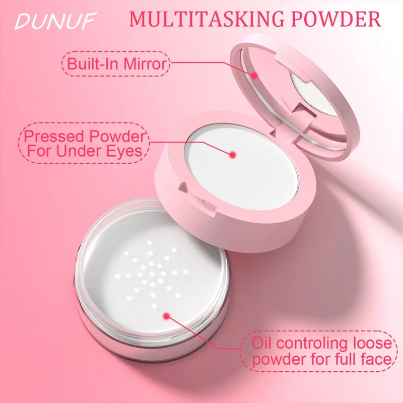 Polvo Compacto Y Suelto 2 En 1 Contra Brillo Dunuf