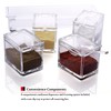 Clear Seasoning Box,V-Resourcing 4 Pieces Clear Seasoning Storage Container for