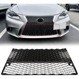 HECASA F-Sport Lower Bumper Grill Compatible with 2014-2016 Lexus IS200t IS250 IS350 Grille Replacement for LX1036115 5211253070 Plastic Gray