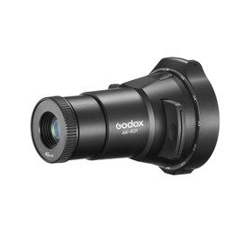 Godox AK-R21 Camera Flash Projector Set with 65mm Projection Lens + Mounting Adapter for Round Head Flash + Slide Box + 2pcs Slides + Storage Bag for Godox AD100/AD200/ Pro/ V1 Series Flashes