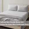 Woven Grid Soft King Size Sheet Set - Comfortable &