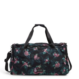 Vera Bradley Women's Recycled Lighten Up Reactive Travel Duffle Bag, Rose Foliage, One Size