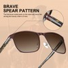 CARFIA Square Polarized Sunglasses for Men UV400 Protection Wide Metal