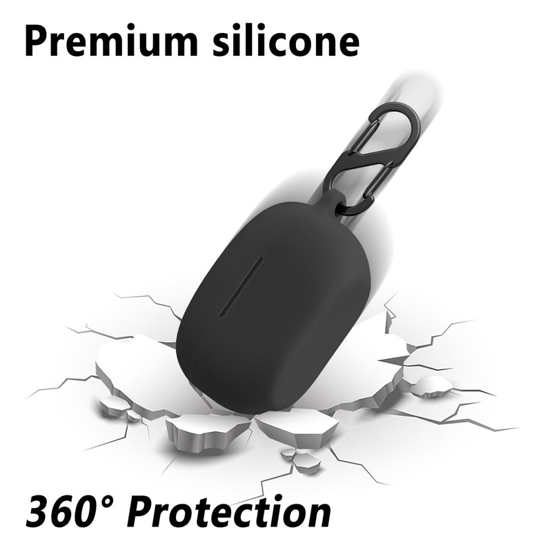 Geiomoo Silicone Case for Sony WF-1000XM5, Protective Cover with Carabiner