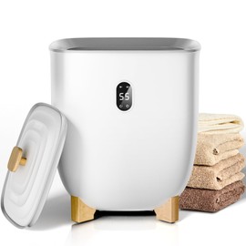 Electactic 25L Towel Warmer,Large Towel Warmers for Bathroom,Hot Towel Warmers Bucket with 2 Heating Modes,Auto Shut-Off,LCD Screen,Fits 2 Blankets,Bathrobes, White