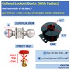 Gascem Door Knob Lockout Device. (Matt Black, 1 Padlock Included).