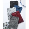 5 Pack Men’s Active Quick Dry Crew Neck T Shirts