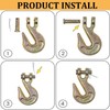 4 Pack 1/4 Inch Clevis Grab Hooks, Yeeson Heavy Duty