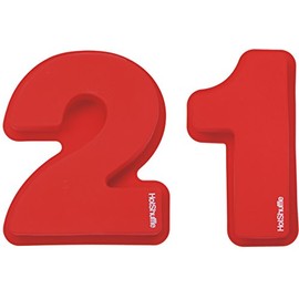 HotShuffle Große 30cm Silikon Anzahl 21 Kuchenform Backen Geburtstag Jubiläum Geburtstagstorte