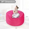 HABUTWAY Bean Bag Chair 3Ft Luxurious Velvet Ultra Soft Fur