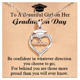Shonyin Graduation Gifts for Her 2024, Graduation Necklace 5th Fifth 8th 6th College Law Middle Cool High Master Degree Nurse Law Phd Grad Jewelry Gifts for Her Daughter Best Friend