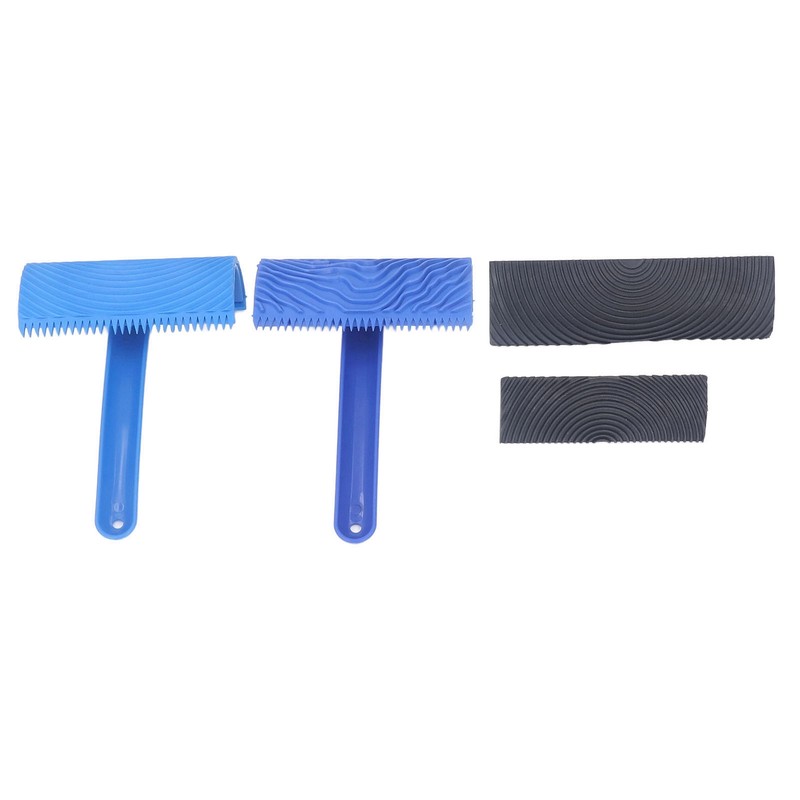 Wood Graining Painting Tool Set Soft Rubber 4Pcs Wood Grain
