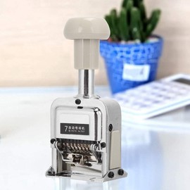 Numbering Stamp Automatic Bates Machine Numerator Machine, 7 Digits,Stamps Print Kits,Numbering Machine Office Equipment School Supplies Automatic Transposition 7 Numder Seal