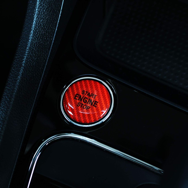 Gel Emblem Start Stop Button Cover Sticker Keyless GO Carbon