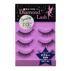 (3 Pairs) DiamondLash Lady Glamorous Series [Pixie Eye] For those cute, faithful eyes. This product contains 3 pairs per box