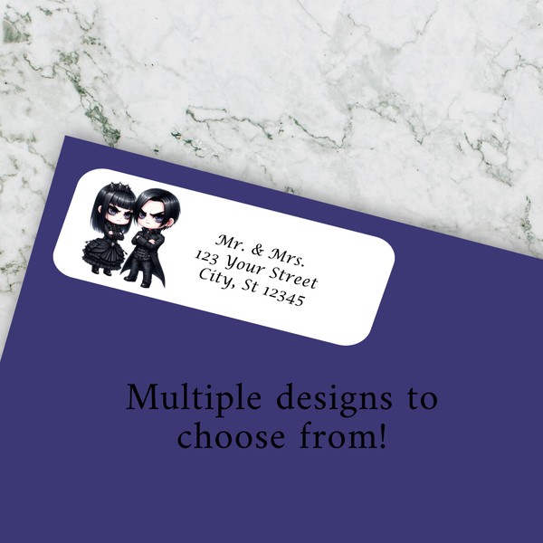 Gothic Couples Return Address labels - Set of 30