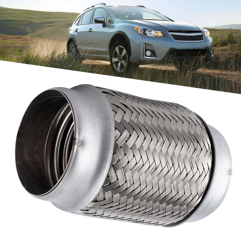 Auto Stainless Steel Exhaust Flexible Pipe Repairing Replacement Tube 150x76mm/6x3in