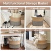 Extra Large Wicker Storage Basket, 83L Round Jute Basket for
