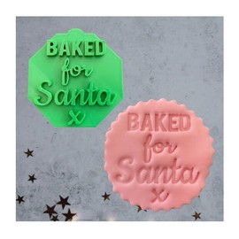 Baked for Santa Christmas Cookie Style Fondant Stamp Debosser (12cm)