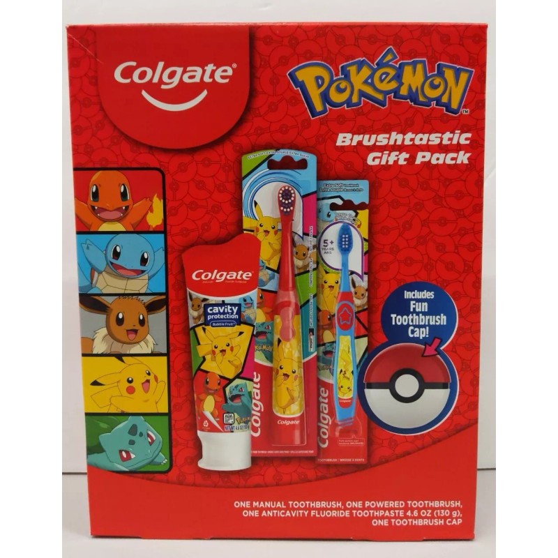 Colgate 1 Pokémon Electric Toothbrush 1 Pokémon Manual Toothbrush +Paste