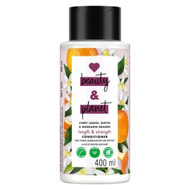 Love Beauty And Planet & Curry Leaves, Biotin & Mandarin Natural Conditioner for Split-end Free Long Hair|No Sulfates,No Paraben|400ml
