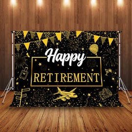 Retirement Backdrop, Farewell Photography Backgrounds, 7x5ft