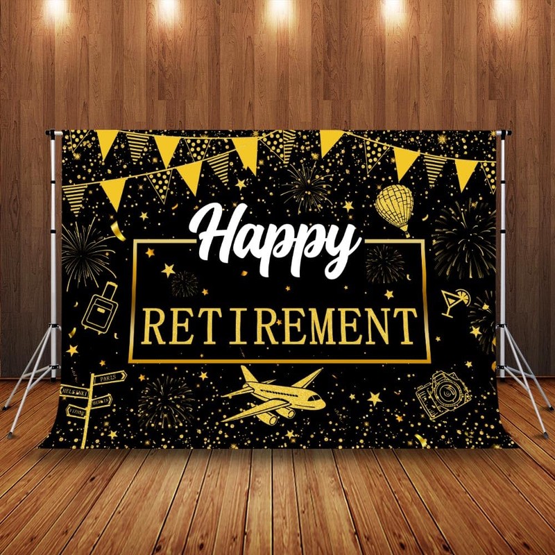 Retirement Backdrop, Farewell Photography Backgrounds, 7x5ft