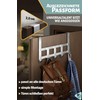 Menz Premium Door Coat Rack, 5 Hooks - Stainless Steel