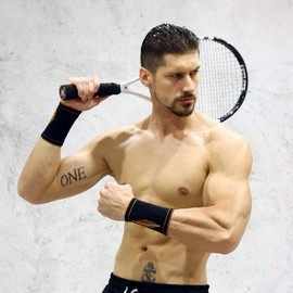 2 Pack Wristbands for Tennis, Running, Sweat Absorption, Injury Prevention, Good Breathability, Stretchy, Unisex, Fitness Equipment, Both Hands Set