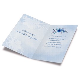 Prime Greetings Loss of Brother Sympathy Card, Made in America, Eco-Friendly, Thick Card Stock with Premium Envelope 5in x 7.75in, Packaged in Protective Mailer