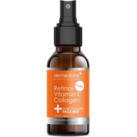 3 in 1 Super Charged Anti-Aging Face Mist with Retinol Vitamin C + Collagen |Hydrating Refreshing and Brightening for a more radiant complexion 2 fl oz 60ml Size / 레티놀 비타민 C + 콜라겐이 함유된 3 in 1 슈퍼 차지 안티에이징 페이스 미스트 | 더 빛나는 안색을 위해 수분 공급 상쾌함 및 밝아짐 2 fl oz 60ml Size