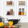Therwen 4 Pack Magnetic Pegboard Shelves Wall Organizer Metal Peg