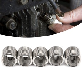 5Pcs M20 Wire Thread Insert, Fastening Parts Fasteners Coiled Sleeve Bushing Nut Threaded Helicoil Screw Expansion Tool Kit M20x2.5x1.5D