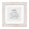 Mud Pie Small Family Glass Plaque, 4" x 4", Daddy