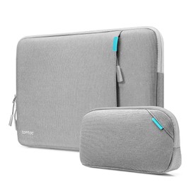 tomtoc 360 Protective Laptop Sleeve for 13-inch MacBook Air M3/A3113 2024, M2/A2681 M1/A2337 2022, MacBook Pro M2/A2686 M1/A2338 2024-2016, Water-Resistant Shockproof MacBook Bag with Accessory Pouch