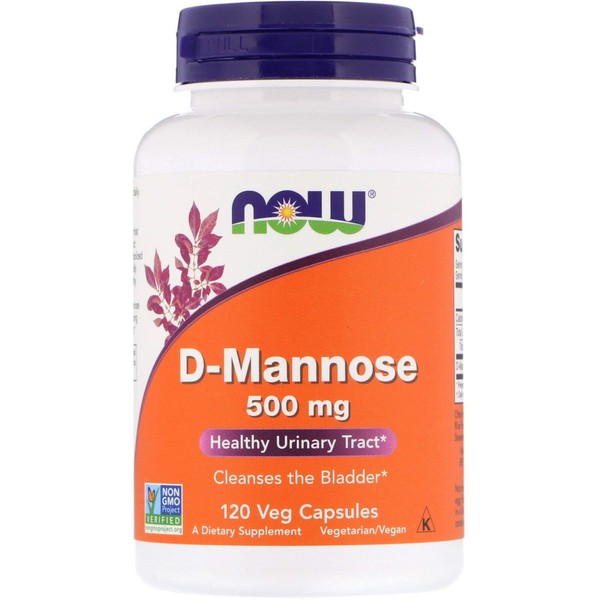 Now Foods d-mannose 500mg 120 caps (5 bottles)