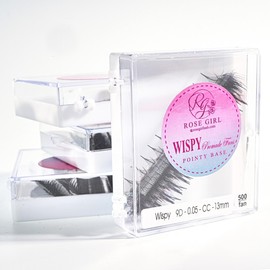 ROSE GIRL Ultra Wispy Lashes Volume Fan-Individual Lashes Fake Eyelashes Extension-Lashes Natural Look-Handmade Kit-5D/7D/9D–C CC D Curl Thickness 0.05~0.07mm-9~16mm Length(9D-0.05-D-14mm)