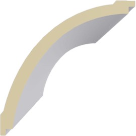 Endurathane Classic Cove Crown Moulding, 6 1/4"H x 6 1/4"P x 8 7/8"F x 94 1/2"L, Factory Primed