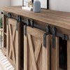 FREDBECK 5 FT Mini Cabinet Bypass Barn Door Hardware Kit