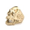 JAJAFOOK Jewelry Men's Stainless Steel Gold Tone Gothic Skull Rings,