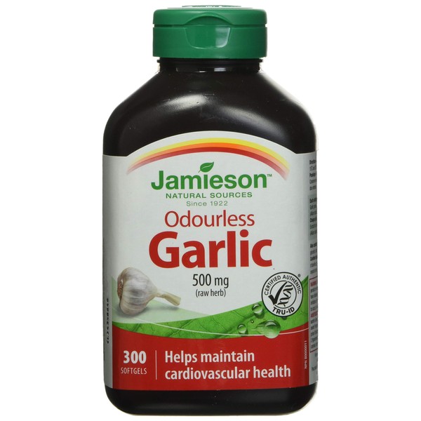 Jamieson Odourless Garlic 500mg 300 Softgels