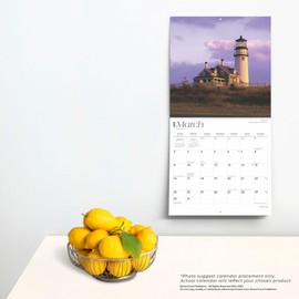 Cape Cod | 2025 12 x 24 Inch Monthly Square Wall Calendar | Plastic-Free | BrownTrout | Ocean Sea Coast Massachusetts
