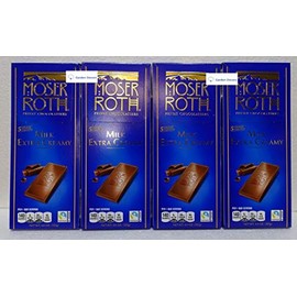 Moser Roth Privat German Chocolate Milk Extra Creamy 4.4oz 125g (4 Bars)