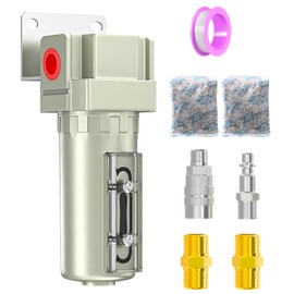 MEANLIN 3/4" NPT Industrial Grade Compressed Air Desiccant Drying System,For Dry Air, Compressed Air, Plasma Cutter and Paint Spray with Activated Carbon Bag