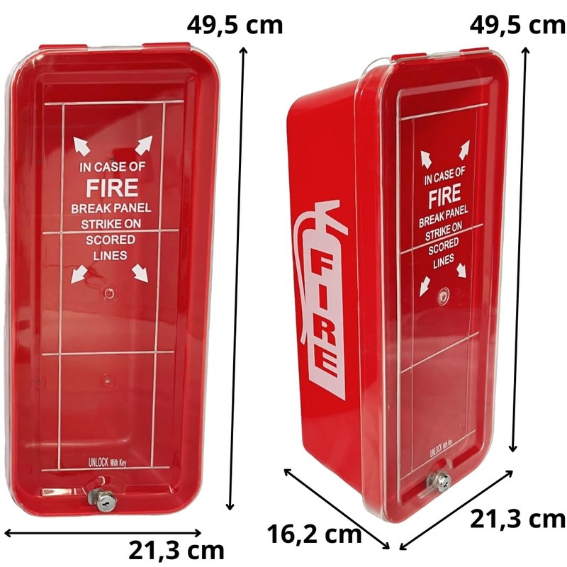 ISOP PVC Fire Extinguisher Cabinet Small for up to 5
